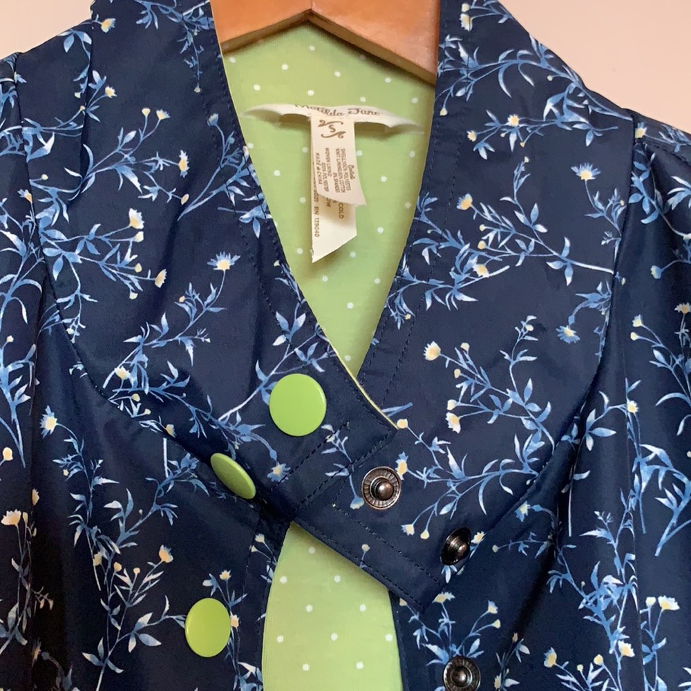 Matilda Jane Enchanted Garden Brighten The Day Floral Polka Dot Rain Jacket Sz S View 6